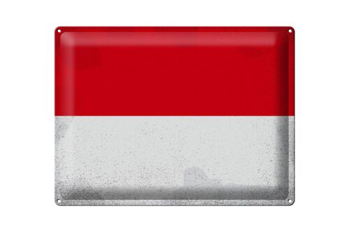 Blechschild Flagge Indonesien 40x30cm Indonesia Vintage