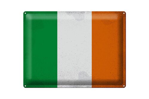 Blechschild Flagge Irland 40x30cm Flag of Ireland Vintage