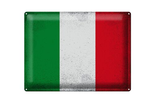 Blechschild Flagge Italien 40x30cm Flag of Italy Vintage