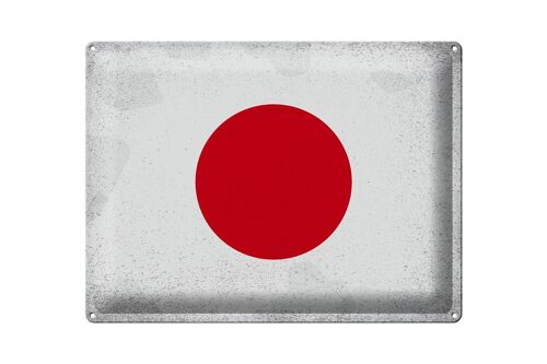 Blechschild Flagge Japan 40x30cm Flag of Japan Vintage