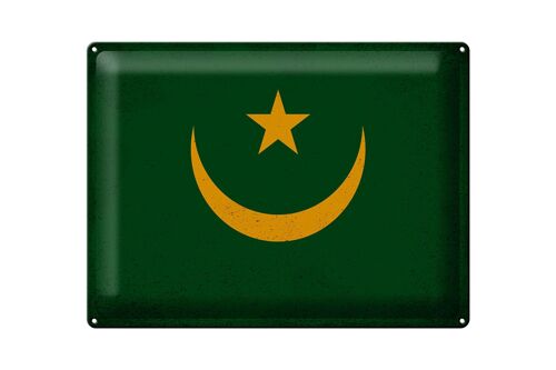 Blechschild Flagge Mauretanien 40x30cm Mauritania Vintage