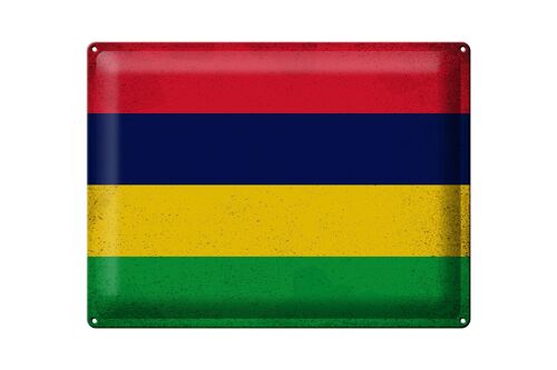 Blechschild Flagge Mauritius 40x30cm Flag Mauritius Vintage