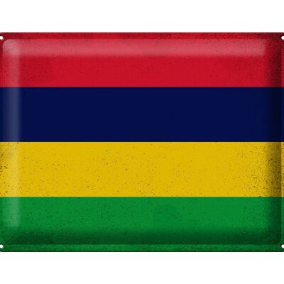 Blechschild Flagge Mauritius 40x30cm Flag Mauritius Vintage