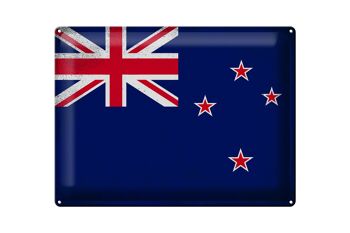 Signe en étain drapeau de nouvelle-zélande, 40x30cm, Vintage, nouvelle-zélande 1