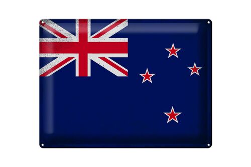 Blechschild Flagge Neuseeland 40x30cm New Zealand Vintage