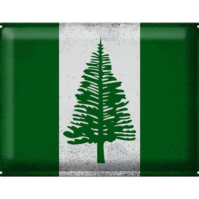 Targa in metallo Bandiera Norfolk Island 40x30 cm Bandiera vintage