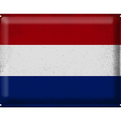 Blechschild Flagge Niederlande 40x30cm Netherlands Vintage