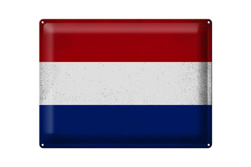 Blechschild Flagge Niederlande 40x30cm Netherlands Vintage