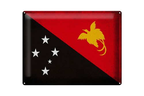 Blechschild Flagge Papua-Neuguinea 40x30cm Guinea Vintage