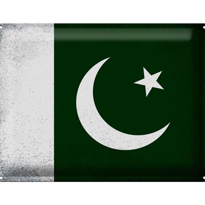 Blechschild Flagge Pakistan 40x30cm Flag Pakistan Vintage