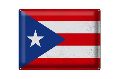 Blechschild Flagge Puerto Rico 40x30cm Puerto Rico Vintage