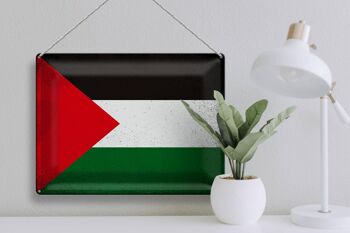 Signe en étain drapeau Palestine 40x30cm drapeau Palestine Vintage 3