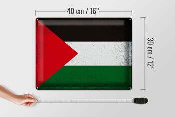 Signe en étain drapeau Palestine 40x30cm drapeau Palestine Vintage 4