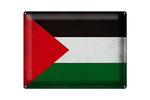 Blechschild Flagge Palästina 40x30cm Flag Palestine Vintage