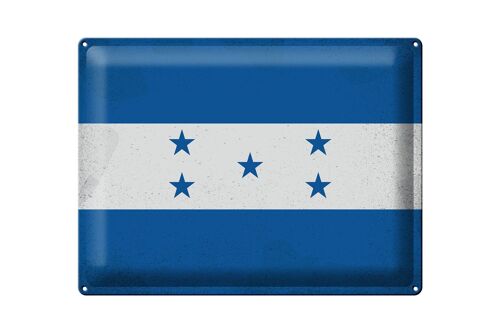 Blechschild Flagge Hondura 40x30cm Flag of Honduras Vintage