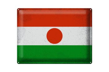Signe en étain drapeau du Niger 40x30cm drapeau du Niger Vintage 1
