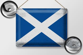 Signe en étain drapeau écossais 40x30cm, drapeau écossais Vintage 2