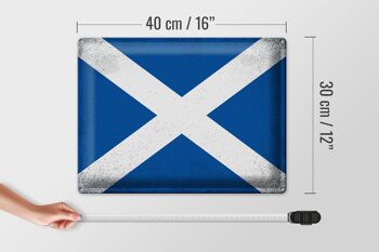 Signe en étain drapeau écossais 40x30cm, drapeau écossais Vintage 4