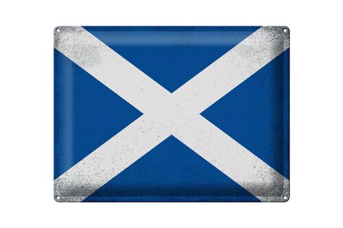 Blechschild Flagge Schottland 40x30cm Flag Scotland Vintage