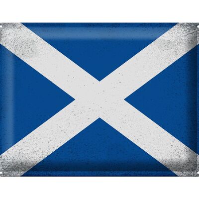 Signe en étain drapeau écossais 40x30cm, drapeau écossais Vintage