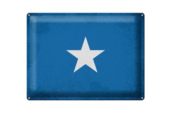 Drapeau en étain de la Somalie, 40x30cm, drapeau de la Somalie, Vintage 1