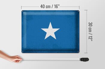 Drapeau en étain de la Somalie, 40x30cm, drapeau de la Somalie, Vintage 4