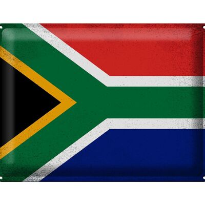Signe en étain drapeau afrique du sud 40x30cm, Vintage afrique du sud