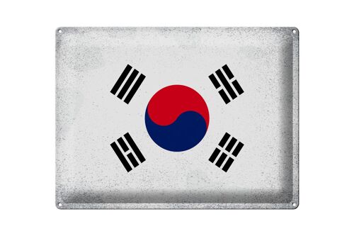 Blechschild Flagge Südkorea 40x30cm South Korea Vintage
