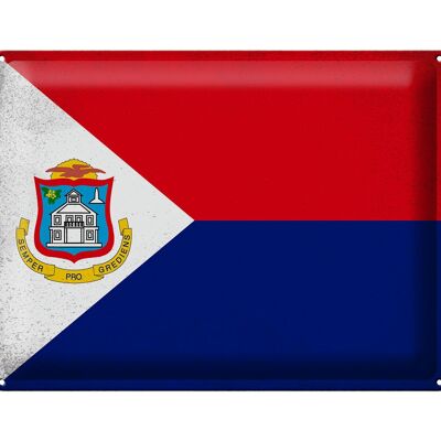 Tin sign flag Sint Maarten 40x30cm Flag Vintage