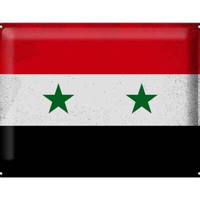 Cartel de chapa Bandera de Siria 40x30cm Bandera de Siria Vintage