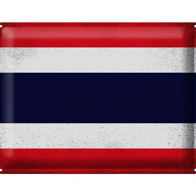 Blechschild Flagge Thailand 40x30cm Flag Thailand Vintage