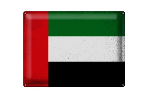 Blechschild Flagge Arabische Emirate 40x30cm Flag Vintage