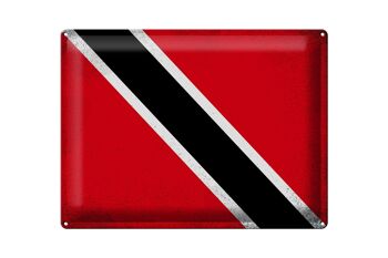 Drapeau en étain de trinité-et-Tobago, 40x30cm, drapeau Vintage 1
