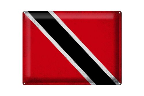Blechschild Flagge Trinidad und Tobago 40x30cm Flag Vintage