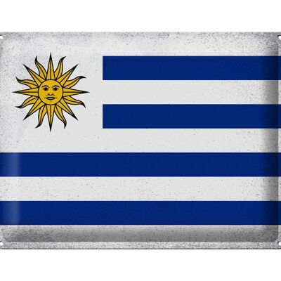 Blechschild Flagge Uruguay 40x30cm Flag of Uruguay Vintage