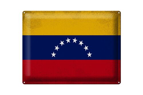 Blechschild Flagge Venezuela 40x30cm Flag Venezuela Vintage