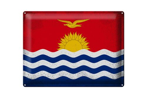 Blechschild Flagge Kiribati 40x30cm Flag Kiribati Vintage