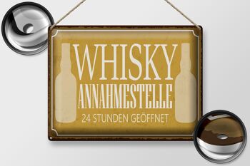 Plaque en tôle indiquant 40x30cm Point d'acceptation du whisky 24 heures 2