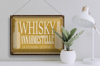 Plaque en tôle indiquant 40x30cm Point d'acceptation du whisky 24 heures 3