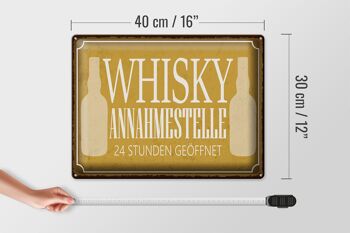 Plaque en tôle indiquant 40x30cm Point d'acceptation du whisky 24 heures 4