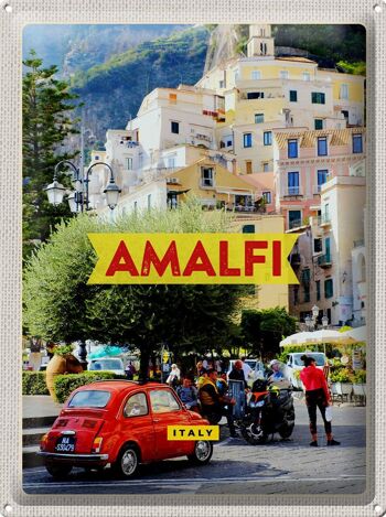 Signe en étain voyage 30x40cm Amalfi Italie vacances 1