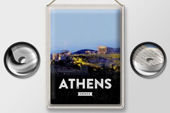 Signe de voyage en étain, 30x40cm, rétro, Athènes, grèce, cadeau 2