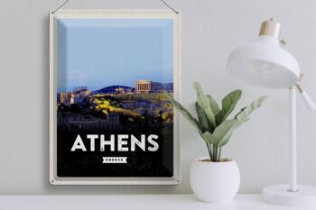 Signe de voyage en étain, 30x40cm, rétro, Athènes, grèce, cadeau 3