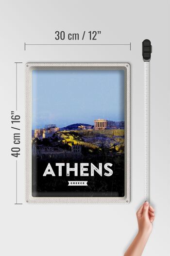 Signe de voyage en étain, 30x40cm, rétro, Athènes, grèce, cadeau 4