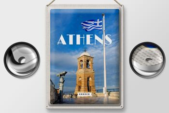 Panneau de voyage en étain, 30x40cm, drapeau d'athènes, grèce, acropole 2