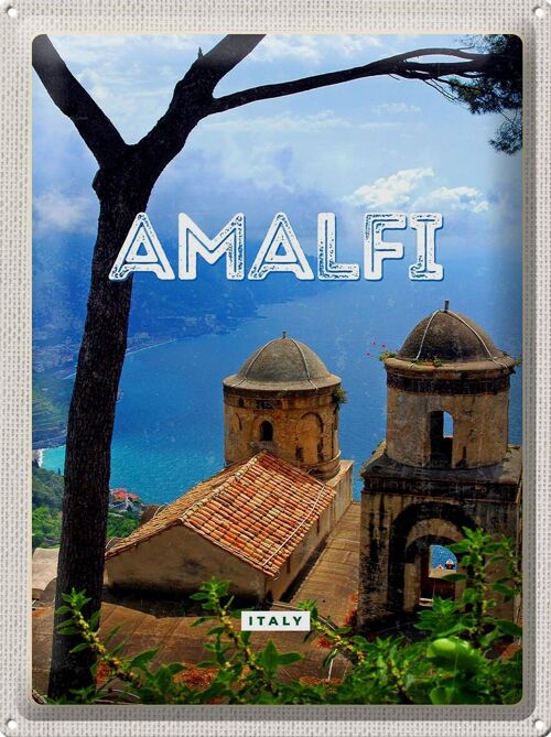 Blechschild Reise 30x40cm Amalfi Italy Urlaub Touristik