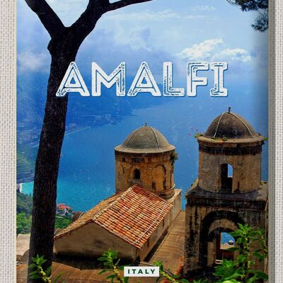 Cartel de chapa Travel 30x40cm Amalfi Italia Turismo vacacional