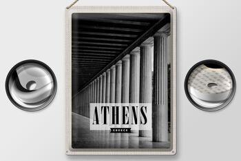 Signe en étain voyage 30x40cm rétro Athènes grèce Antique 2