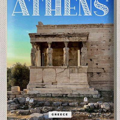 Blechschild Reise 30x40cm Athens Greece Akropolis Geschenk