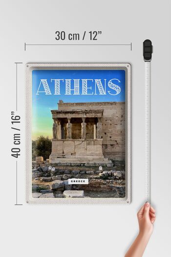 Signe de voyage en étain, 30x40cm, Athènes, grèce, acropole, cadeau 4